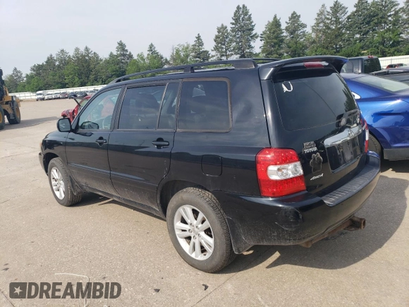 2006 Toyota Highlander Hybrid with VIN JTEEW21A960014765, listed as a Copart auction lot 57857553 with 212,689 mi miles and Clean Title. Bid and sale history available at carsss.com. Image 2.