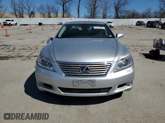 2012 Lexus LS 460 with VIN JTHBL5EF5C5110221, listed as a Copart auction lot 49319295 with 107,441 mi miles and Salvage title. Bid and sale history available at DreamBid. Image 5.