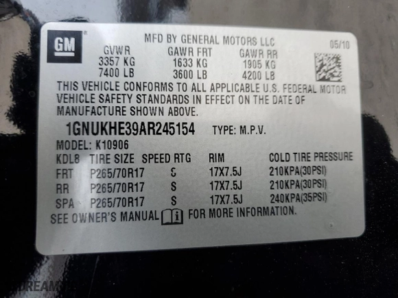 2010 Chevrolet Suburban Commercial with VIN 1GNUKHE39AR245154, listed as a Copart auction lot 41907855 with 183,409 mi miles and Clean Title. Bid and sale history available at carsss.com. Image 13.