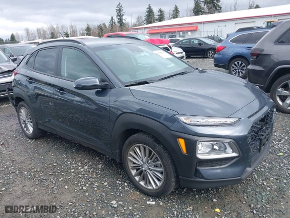 2019 Hyundai Kona SEL with VIN KM8K2CAA8KU360619, listed as a IAAI auction lot 41692944 with 27,515 mi miles. Bid and sale history available at carsss.com. Image 1.