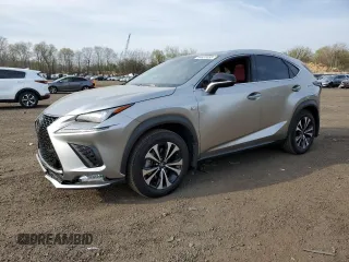 2021 Lexus NX 300 F Sport with VIN JTJSARDZXM2241235, listed as a Copart auction lot 54628355 with 45,893 mi miles and Salvage title. Bid and sale history available at DreamBid. Image 1.