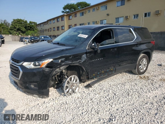 2021 Chevrolet Traverse LS with VIN 1GNERFKW6MJ134101, listed as a Copart auction lot 53267415 with 45,737 mi miles and Salvage Title. Bid and sale history available at carsss.com. Image 1.