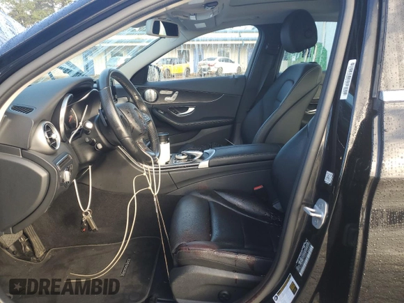 2016 Mercedes-Benz C 300 with VIN WDDWF4JBXGR179059, listed as a Copart auction lot 81296694 with Not provided miles and Salvage title. Bid and sale history available at DreamBid. Image 7.