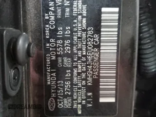 2014 Hyundai Equus Signature with VIN KMHGH4JH6EU082783, listed as a Copart auction lot 46355515 with 108,619 mi miles and Salvage Title. Bid and sale history available at DreamBid. Image 14.