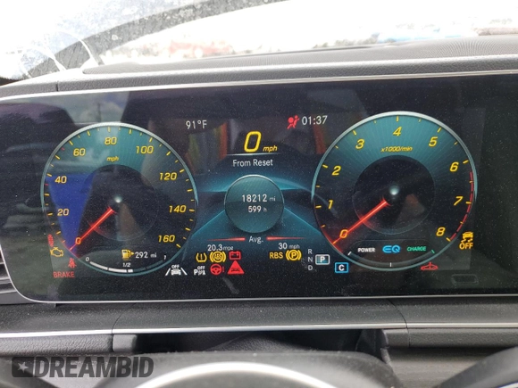 2022 Mercedes-Benz GLS 450 with VIN 4JGFF5KE0NA716893, listed as a Copart auction lot 58740754 with 18,212 mi miles and Clean Title. Bid and sale history available at DreamBid. Image 9.