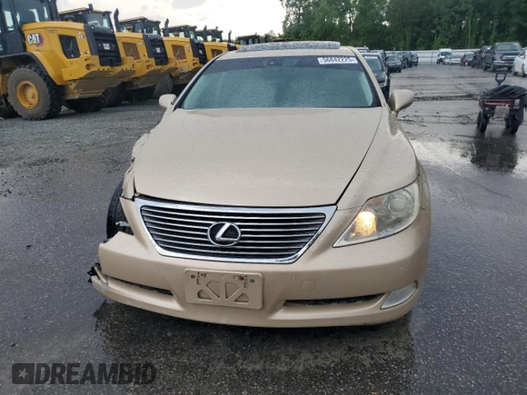 2008 Lexus LS 460 with VIN JTHBL46F885075478, listed as a Copart auction lot 56842225 with 128,897 mi miles and Salvage title. Bid and sale history available at DreamBid. Image 5.