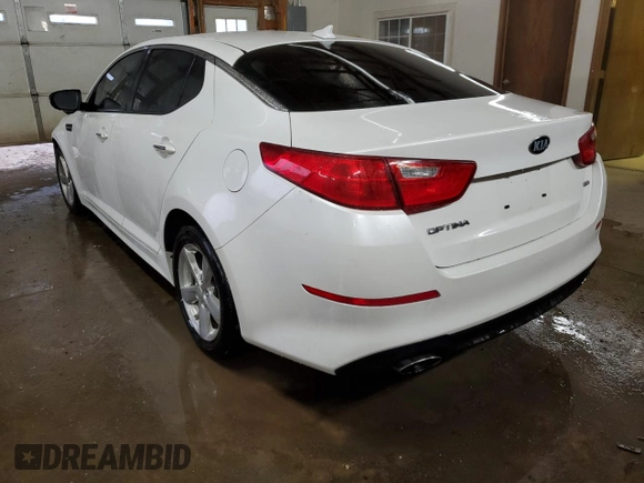 2015 Kia Optima LX with VIN KNAGM4A75F5640302, listed as a Copart auction lot 43641325 with 95,606 mi miles and Salvage Title. Bid and sale history available at DreamBid. Image 2.