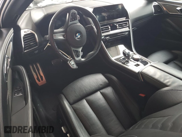 2021 BMW 8 Series M850i xDrive with VIN WBABC4C0XMCG35539, listed as a Copart auction lot 52070705 with 0 mi miles and Non Repairable. Bid and sale history available at carsss.com. Image 8.