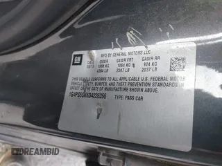 2013 Buick Verano Group with VIN 1G4PS5SK6D4226266, listed as a IAAI auction lot 41483501 with 169,192 mi miles and . Bid and sale history available at carsss.com. Image 9.