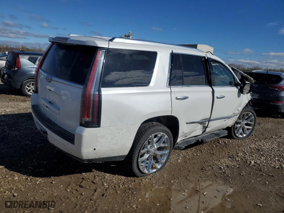 2017 Cadillac Escalade Premium Luxury with VIN 1GYS4CKJ7HR299346, listed as a Copart auction lot 84826594 with 0 mi miles and Salvage Title. Bid and sale history available at carsss.com. Image 3.