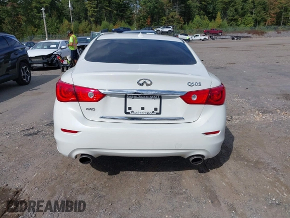 2017 Infiniti Q50 3.0t Premium with VIN JN1EV7AR4HM831716, listed as a IAAI auction lot 40413889 with 56,402 mi miles. Bid and sale history available at carsss.com. Image 16.