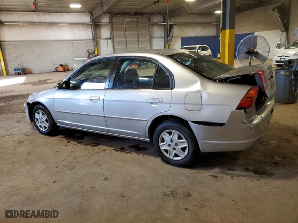 2003 Honda Civic LX with VIN 2HGES16643H509074, listed as a Copart auction lot 47398145 with 163,956 mi miles and Salvage Title. Bid and sale history available at carsss.com. Image 2.