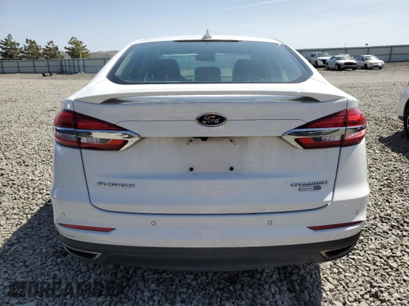 2019 Ford Fusion Titanium with VIN 3FA6P0D92KR184851, listed as a Copart auction lot 52154705 with 62,652 mi miles and Salvage Title. Bid and sale history available at carsss.com. Image 6.