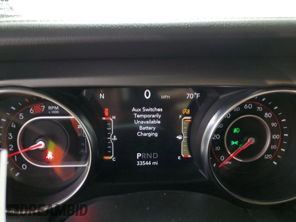 2022 Jeep Wrangler Unlimited Rubicon with VIN 1C4HJXFN8NW129717, listed as a Copart auction lot 54615745 with 33,544 mi miles and Salvage title. Bid and sale history available at DreamBid. Image 9.