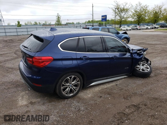 2018 BMW X1 xDrive28i with VIN WBXHT3C35J5F88893, listed as a Copart auction lot 58032725 with 143,968 mi miles and Salvage title. Bid and sale history available at DreamBid. Image 3.