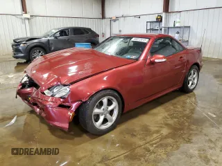 2001 Mercedes-Benz SLK 230/320 with VIN WDBKK65F51F185744, listed as a Copart auction lot 60072615 with 95,718 mi miles and Salvage title. Bid and sale history available at DreamBid. Image 1.