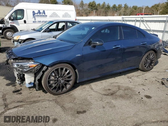 2020 Mercedes-Benz CLA with VIN W1K5J5BB9LN097713, listed as a Copart auction lot 48459025 with 44,954 mi miles and Salvage Title. Bid and sale history available at carsss.com. Image 1.