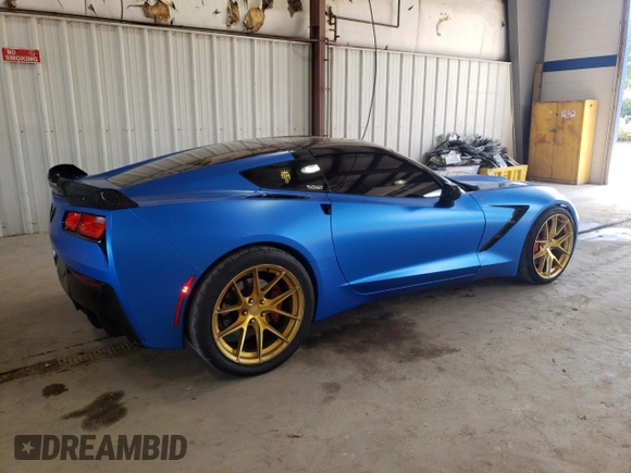 2015 Chevrolet Corvette Z51 3LT with VIN 1G1YM2D78F5107814, listed as a Copart auction lot 67974484 with 36,866 mi miles and Salvage title. Bid and sale history available at DreamBid. Image 3.