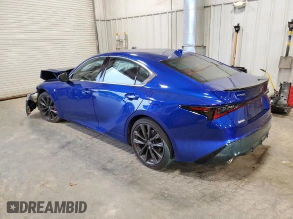 2021 Lexus IS 350 F Sport with VIN JTHGZ1E20M5020468, listed as a Copart auction lot 57848025 with 22,077 mi miles and Salvage title. Bid and sale history available at DreamBid. Image 2.