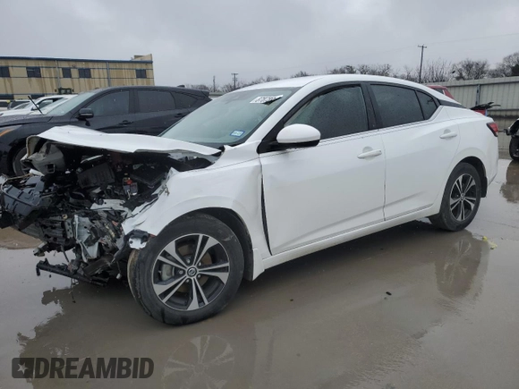 2022 Nissan Sentra SV with VIN 3N1AB8CV2NY268987, listed as a Copart auction lot 87878925 with Not Provided miles and Salvage Title. Bid and sale history available at carsss.com. Image 1.