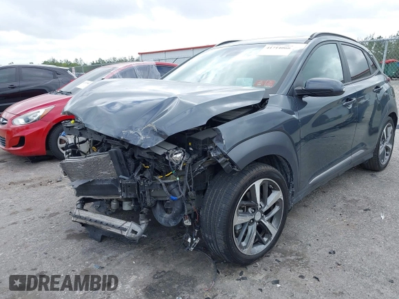 2020 Hyundai Kona Ultimate with VIN KM8K53A55LU549563, listed as a IAAI auction lot 41714066 with 101,444 mi miles. Bid and sale history available at carsss.com. Image 6.