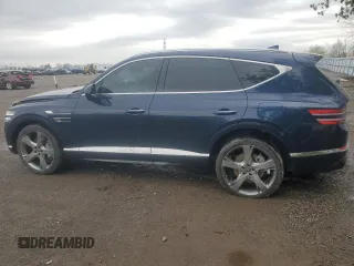 2023 Genesis GV80 with VIN KMUHCESCXPU120743, listed as a Copart auction lot 55306585 with 48,913 mi miles and Salvage title. Bid and sale history available at DreamBid. Image 2.