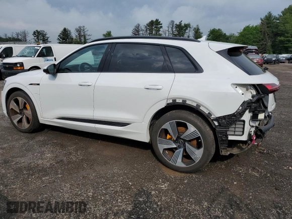2023 Audi e-tron Premium Plus with VIN WA1LAAGE4PB003588, listed as a Copart auction lot 56502595 with 13,866 mi miles and Salvage title. Bid and sale history available at DreamBid. Image 2.