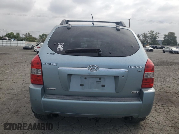 2008 Hyundai Tucson SE with VIN KM8JN72D98U843161, listed as a Copart auction lot 71192824 with 142,822 mi miles and Salvage Title. Bid and sale history available at carsss.com. Image 6.