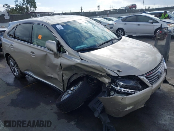 2013 Lexus RX 450h with VIN JTJZB1BAXD2411605, listed as a IAAI auction lot 41528654 with Not Provided miles. Bid and sale history available at carsss.com. Image 1.