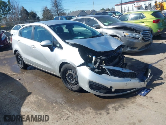2014 Kia Rio LX with VIN KNADM4A35E6395218, listed as a IAAI auction lot 41614054 with 134,535 mi miles and . Bid and sale history available at DreamBid. Image 1.