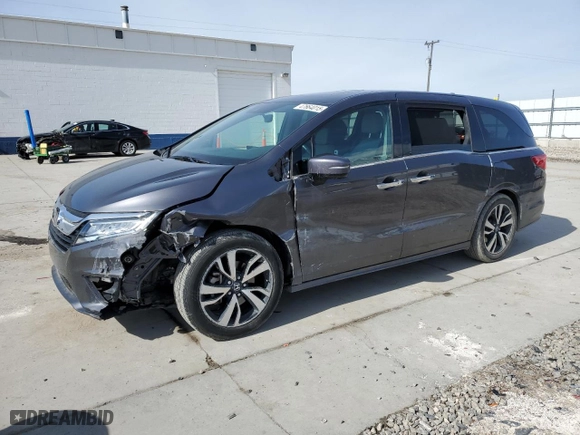2019 Honda Odyssey Elite with VIN 5FNRL6H90KB007121, listed as a Copart auction lot 47664015 with 20,658 mi miles and Salvage Title. Bid and sale history available at carsss.com. Image 1.