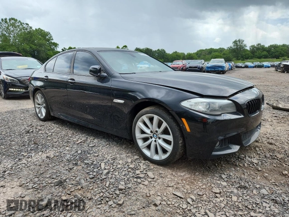 2013 BMW 5 Series 550i xDrive with VIN WBAFU9C55DDY72065, listed as a Copart auction lot 63023675 with 117,592 mi miles and Salvage title. Bid and sale history available at DreamBid. Image 4.