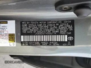 2004 Toyota Prius with VIN JTDKB20U140062174, listed as a Copart auction lot 52354665 with 0 mi miles and Salvage Title. Bid and sale history available at carsss.com. Image 12.