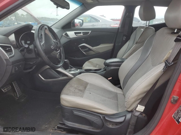 2013 Hyundai Veloster w/Gray Int with VIN KMHTC6AD6DU137589, listed as a Copart auction lot 42209225 with 0 mi miles and Salvage Title. Bid and sale history available at carsss.com. Image 7.