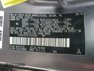 2012 Toyota Sienna SE with VIN 5TDXK3DC9CS265368, listed as a Copart auction lot 47754745 with 169,394 mi miles and Salvage Title. Bid and sale history available at carsss.com. Image 14.