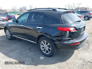 2008 Infiniti FX35 with VIN JNRAS08W68X206627, listed as a IAAI auction lot 41788439 with 1 mi miles. Bid and sale history available at carsss.com. Image 3.