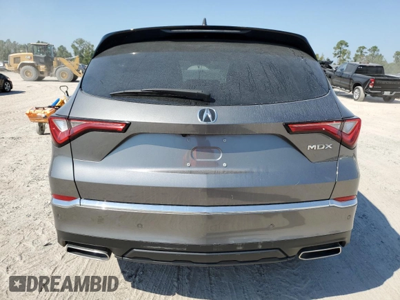 2023 Acura MDX w/Technology Package with VIN 5J8YD9H48PL000079, listed as a Copart auction lot 74019074 with 0 mi miles and Salvage Title. Bid and sale history available at carsss.com. Image 6.