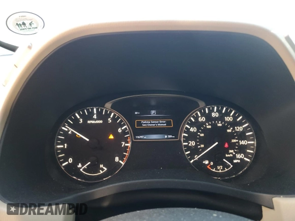 2016 Nissan Pathfinder S with VIN 5N1AR2MN0GC631752, listed as a Copart auction lot 61573295 with 116,797 mi miles and Salvage title. Bid and sale history available at DreamBid. Image 9.