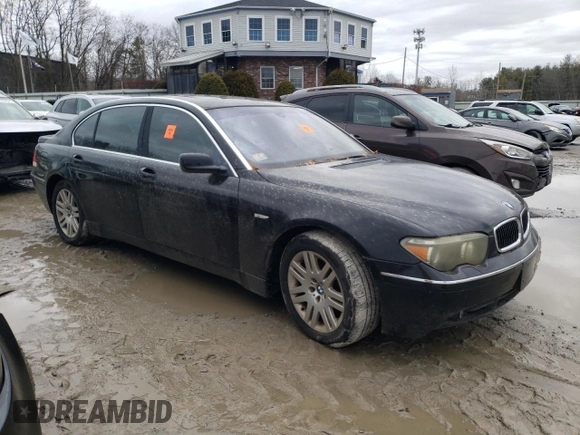 2002 BMW 7 Series 745Li with VIN WBAGN63482DR06178, listed as a Copart auction lot 48084225 with Not Provided miles and Clean Title. Bid and sale history available at carsss.com. Image 4.
