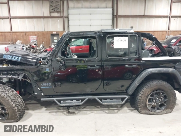 2024 Jeep Wrangler Willys z VIN 1C4RJXN66RW162106, wystawiony jako IAAI lot #41749436 z przebiegiem 15 625 mil mil oraz . Historia ofert i sprzedaży dostępna na DreamBid. Obrazek 14.