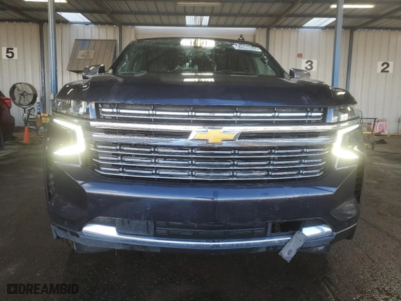 2023 Chevrolet Tahoe Premier with VIN 1GNSKSKD4PR458118, listed as a Copart auction lot 47948625 with 21,688 mi miles and Clean Title. Bid and sale history available at carsss.com. Image 5.