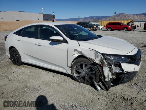 2020 Honda Civic Sedan Sport with VIN 19XFC2F80LE212340, listed as a Copart auction lot 48358685 with 31,596 mi miles and Salvage Title. Bid and sale history available at carsss.com. Image 4.
