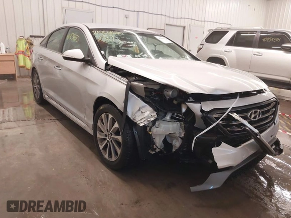2015 Hyundai Sonata Sport with VIN 5NPE34AF3FH141616, listed as a IAAI auction lot 41005650 with 138,291 mi miles and . Bid and sale history available at DreamBid. Image 1.