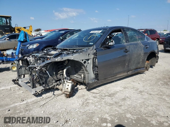 2021 Infiniti Q50 Sensory with VIN JN1EV7CPXMM702529, listed as a Copart auction lot 54551295 with Not provided miles and Salvage title. Bid and sale history available at DreamBid. Image 1.