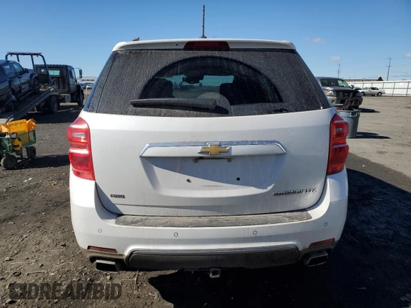 2016 Chevrolet Equinox LTZ with VIN 2GNFLGE32G6261555, listed as a Copart auction lot 48196325 with 47,530 mi miles and Salvage Title. Bid and sale history available at carsss.com. Image 6.