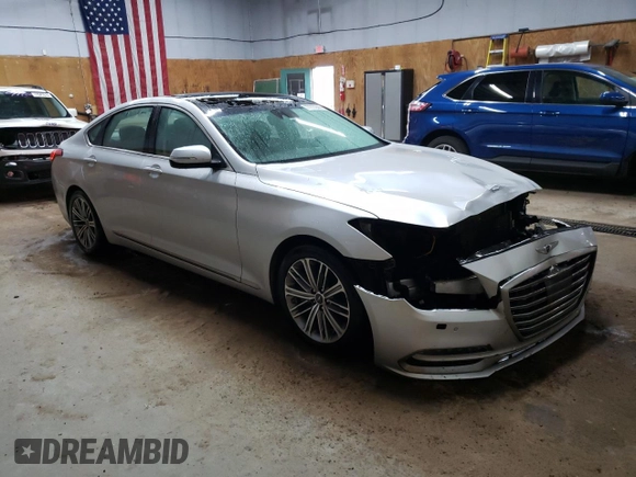 2018 Genesis G80 3.8L with VIN KMHGN4JEXJU232841, listed as a Copart auction lot 77777244 with 98,371 mi miles and Clean Title. Bid and sale history available at carsss.com. Image 4.