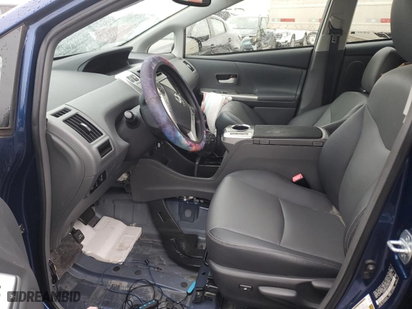 2012 Toyota Prius v Two with VIN JTDZN3EU3C3183595, listed as a Copart auction lot 88448635 with 0 mi miles and Salvage Title. Bid and sale history available at carsss.com. Image 7.