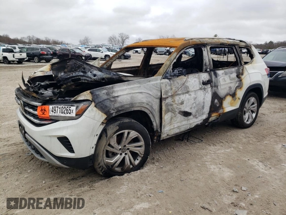 2021 Volkswagen Atlas 3.6L V6 SE w/Technology with VIN 1V2HR2CA3MC567072, listed as a Copart auction lot 53112685 with 0 mi miles and Non Repairable. Bid and sale history available at carsss.com. Image 1.