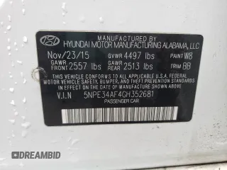 2016 Hyundai Sonata Sport with VIN 5NPE34AF4GH352681, listed as a Copart auction lot 49590854 with 88,248 mi miles and Salvage Title. Bid and sale history available at DreamBid. Image 12.