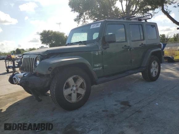 2008 Jeep Wrangler Unlimited Sahara with VIN 1J4GA59198L566019, listed as a Copart auction lot 53975965 with 184,612 mi miles and Salvage Title. Bid and sale history available at carsss.com. Image 1.